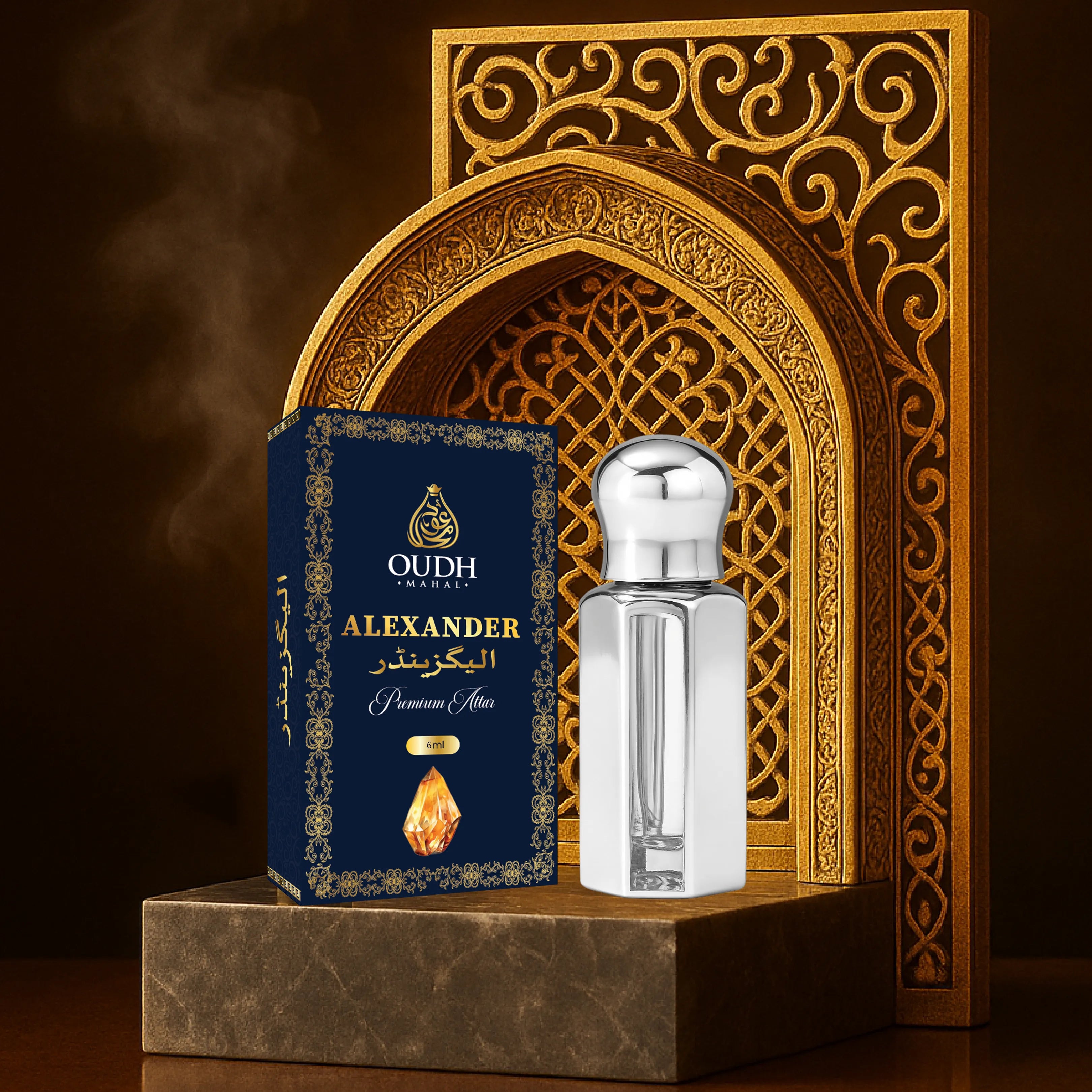 Alexander Premium Attar – Elegant Amber & Oriental Notes | Oudh Mahal