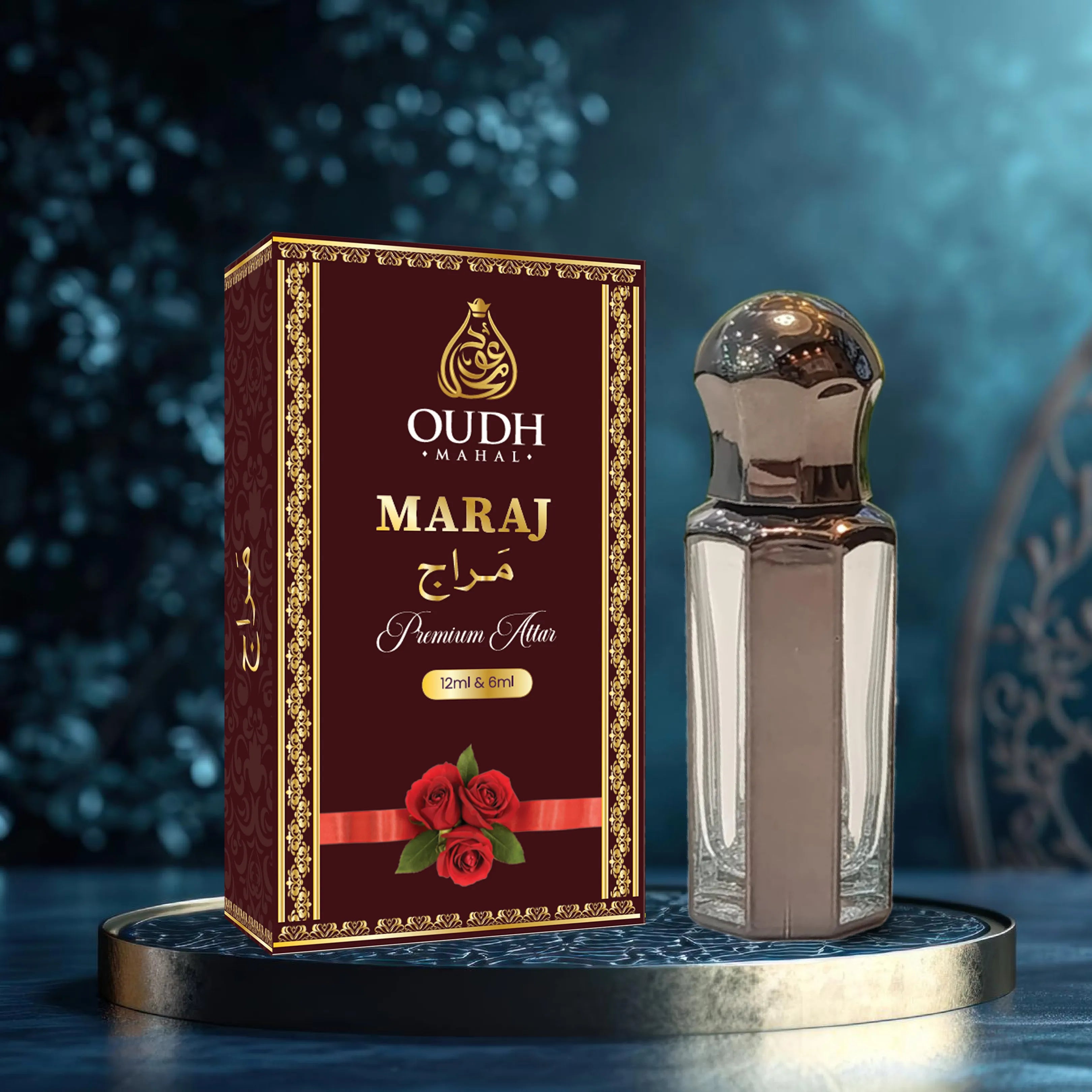 Maraj Premium Attar – Deep Rose & Warm Oriental Notes | Oudh Mahal