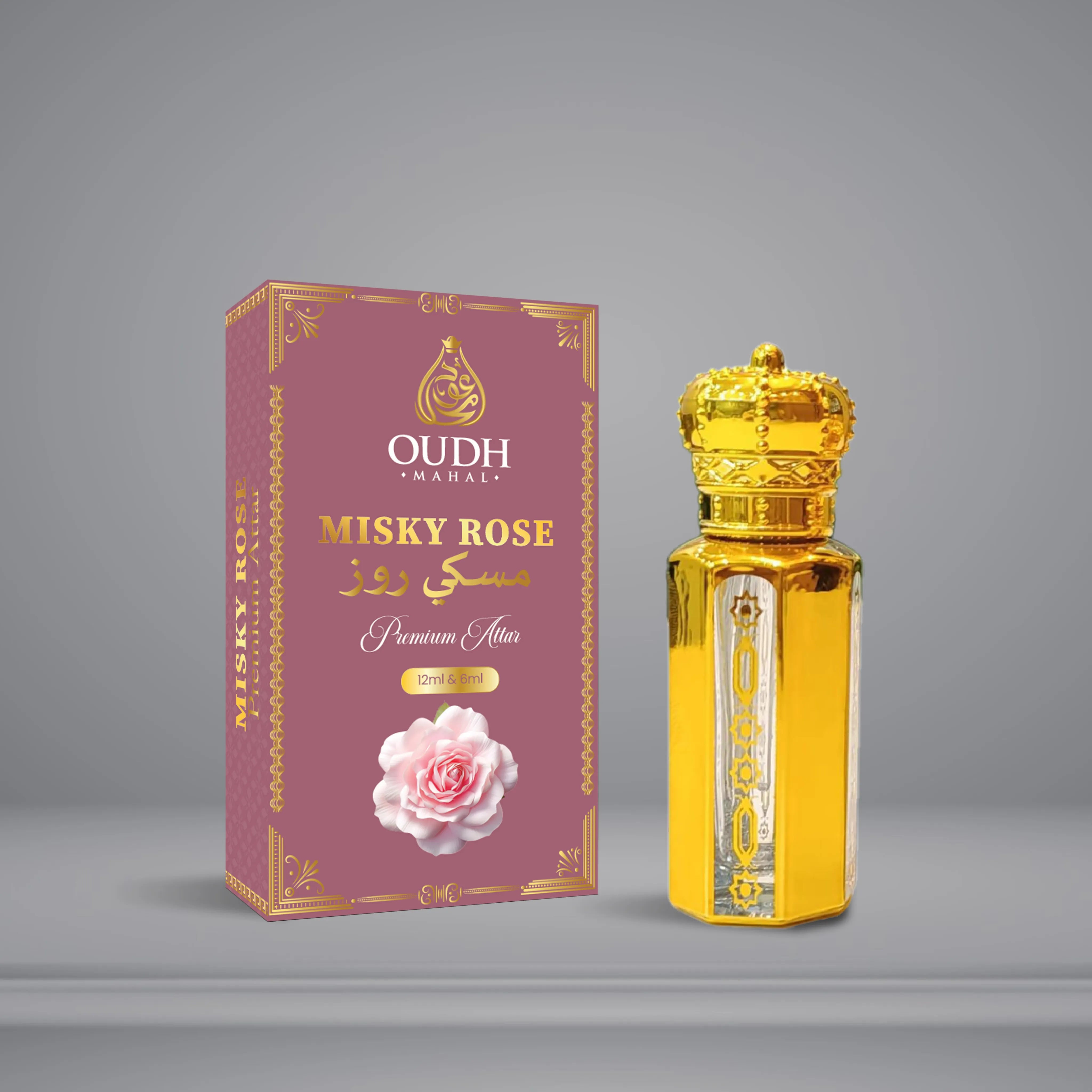 Misky Rose Premium Attar – Soft Rose & Sweet Musky Fragrance | Oudh Mahal